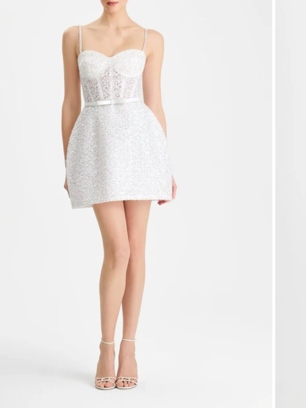 White sequin mini dress - Nadine Merabi